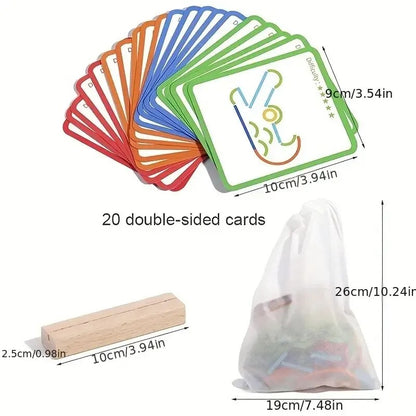 AHŞAP YARATICI ÇUBUKLAR - KUTU ZEKA OYUNU