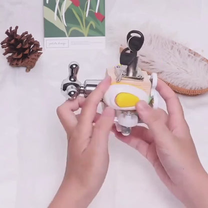 MONTESSORİ  AHŞAP AKIL VE ZEKA KÜPÜ: Hayal Gücünün Kilitlerini Açsın, Zihnini Geliştirsin!